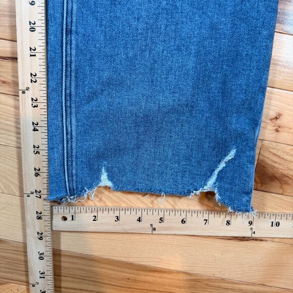 Paige Women's Size 24W Jeans Cindy Raw Hem Med Wash High Rise Classic MSRP $229 - Picture 4 of 11